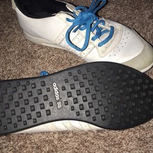 White Adidas Athletic soft-spike shoes